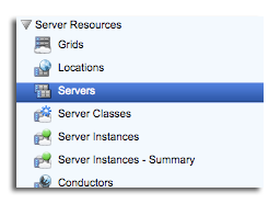 Servers list