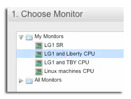 Choose Monitor screen