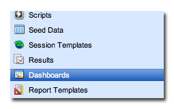 Dashboards list