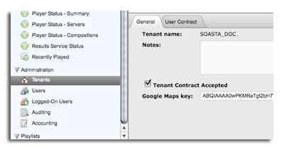 Tenants toolbar, Save button