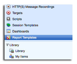 Report Templates node