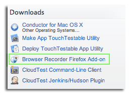 Downloads section of Welcome page