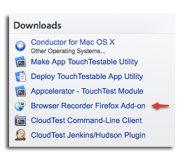 Downloads section of Welcome page