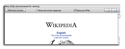 Response Body - Formatted HTML