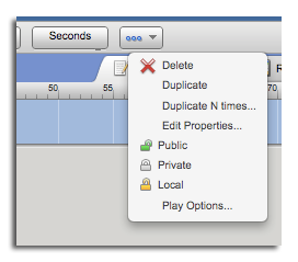 Etc. button drop down menu