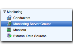 Central list, Monitoring Server Groups