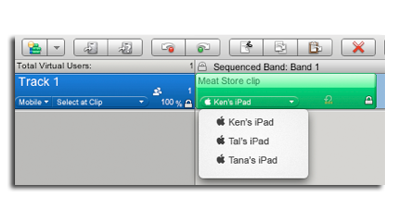Location drop-down in TouchTest