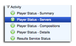 Central list, Player Status - Servers