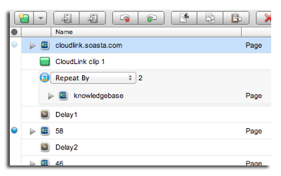 Clip Editor list view, Repeat By