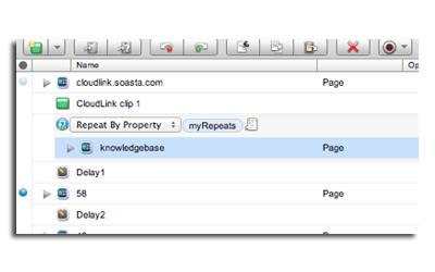Clip Editor list view, Repeat By Property, property selected