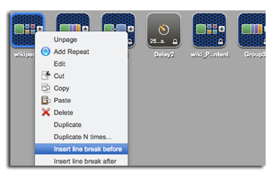 Insert the break before command