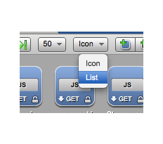List/Icon toggle button